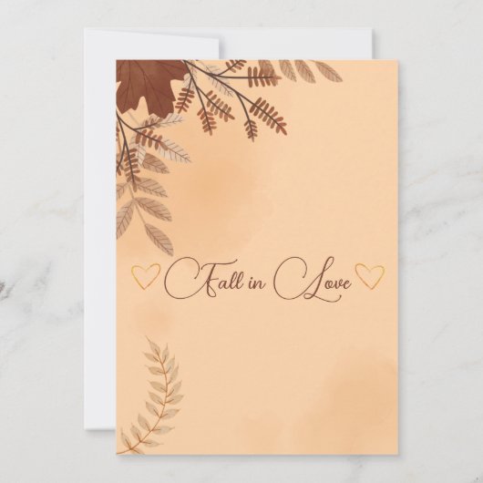 Uitnodiging tot bruin-minimalistisch huwelijk (Achterkant)