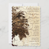 Uitnodiging tot bruin-Vlaamse eik-boombruiloft (Voorkant)