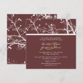 Uitnodiging tot bruine en witte winterbomen (Voorkant / Achterkant)