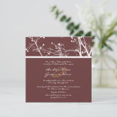 Uitnodiging tot bruine en witte winterbomen (Staand voorkant)