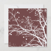 Uitnodiging tot bruine en witte winterbomen (Achterkant)