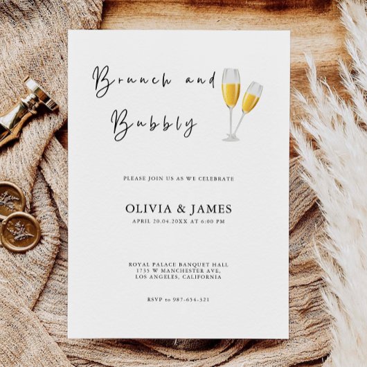 Uitnodiging tot brunch en bubbelbal