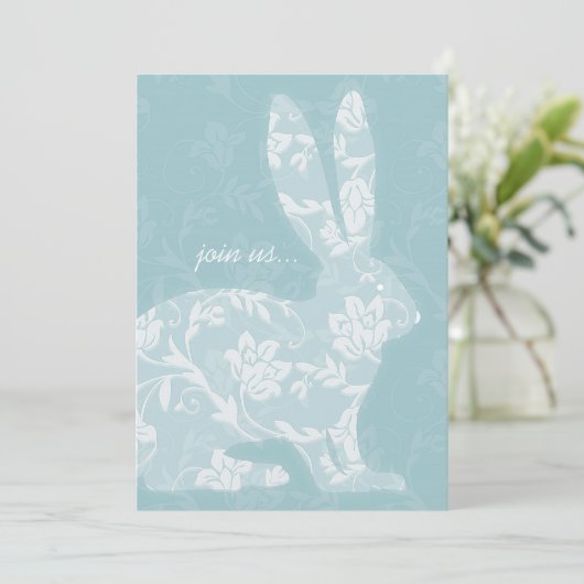  uitnodiging tot bunny Easter (Staand voorkant)