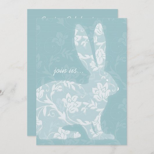 uitnodiging tot bunny Easter (Voorkant / Achterkant)