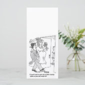 Uitnodiging tot cartoon-bruiloft die kan worden Ge (Staand voorkant)