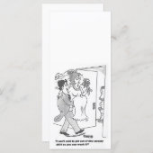 Uitnodiging tot cartoon-bruiloft die kan worden Ge (Voorkant / Achterkant)