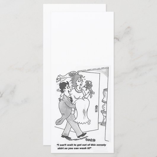 Uitnodiging tot cartoon-bruiloft die kan worden Ge (Voorkant / Achterkant)