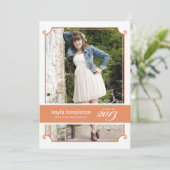 Uitnodiging tot  Charm Graduation Party (Staand voorkant)