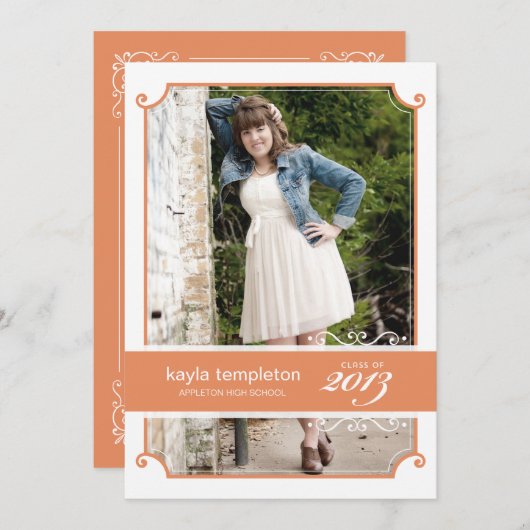 Uitnodiging tot  Charm Graduation Party (Voorkant / Achterkant)