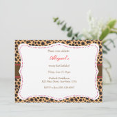 uitnodiging tot Cheetah (Staand voorkant)