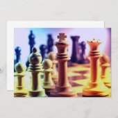 Uitnodiging tot Chess Game (Voorkant / Achterkant)