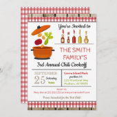 Uitnodiging tot Chili Cookoff (Voorkant / Achterkant)