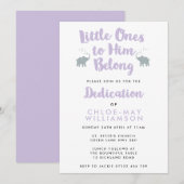 Uitnodiging tot Christelijke toewijzing van elepha (Voorkant / Achterkant)