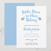 Uitnodiging tot Christelijke toewijzing van elepha (Voorkant / Achterkant)