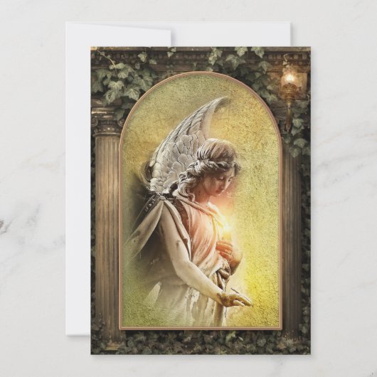 Uitnodiging tot Classic Photo Funeral Memorial Ser (Achterkant)