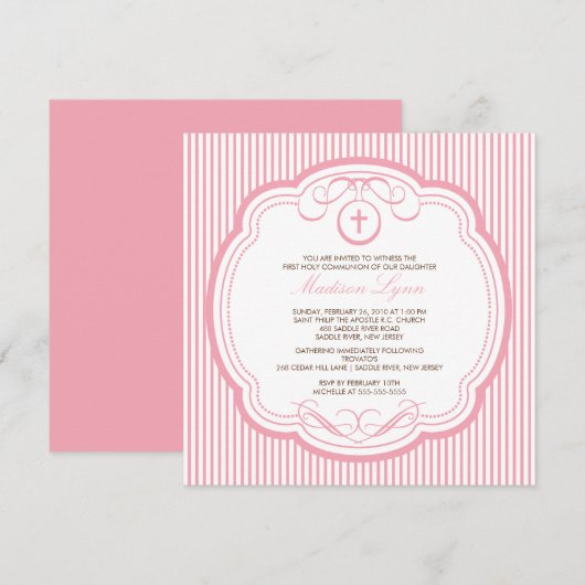 Uitnodiging tot communiqué van het meisje met de z (Voorkant / Achterkant)