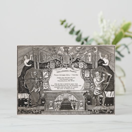  uitnodiging tot  Creepy (Staand voorkant)