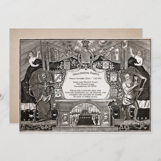  uitnodiging tot  Creepy (Voorkant / Achterkant)