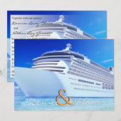 Uitnodiging tot cruise Ship Wedding (Voorkant / Achterkant)