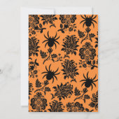 Uitnodiging tot Damask Spider Haloweeen (Achterkant)