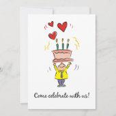 Uitnodiging tot de 90e verjaardag van de Cake (Voorkant)