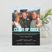 Uitnodiging tot de Blauwgroen en zwarte klasse van (Staand voorkant)