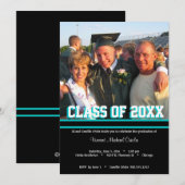 Uitnodiging tot de Blauwgroen en zwarte klasse van (Voorkant / Achterkant)