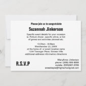 Uitnodiging tot de Elegant Moderne Gothic Graduati (Achterkant)