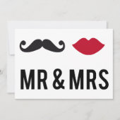 Uitnodiging tot de heer en mevrouw met snor en rod (Voorkant)