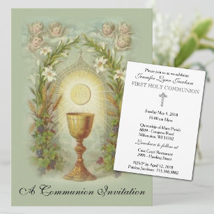 Uitnodiging tot de katholieke Eerste Heilige Commu