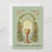 Uitnodiging tot de katholieke Eerste Heilige Commu (Voorkant)