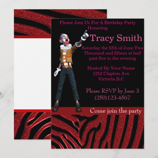 Uitnodiging tot de kleinering van de Partij van de (Voorkant / Achterkant)