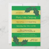 Uitnodiging tot de moderne Groene Gouden Stripes P (Voorkant)