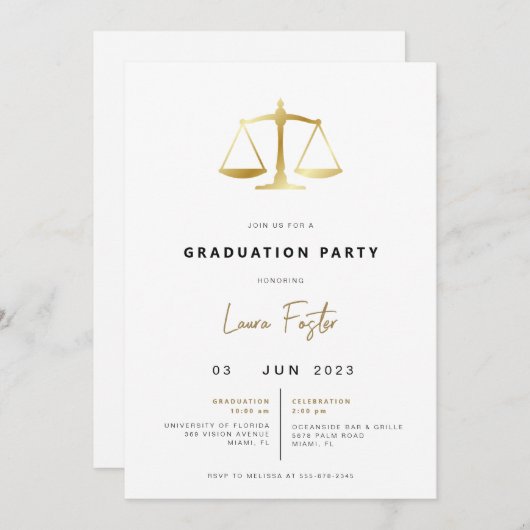 Uitnodiging tot de moderne rechtenacademie (Voorkant / Achterkant)