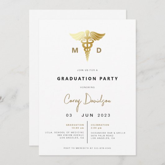 Uitnodiging tot de moderne studiegroep Medische Sc (Voorkant / Achterkant)