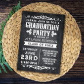 Uitnodiging tot de "Rustic Slate Graduation Party"