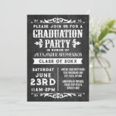 Uitnodiging tot de "Rustic Slate Graduation Party" (Staand voorkant)