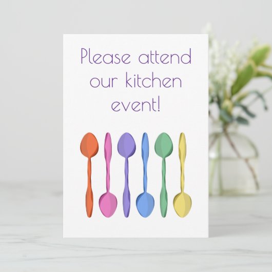 Uitnodiging tot de zoethouding van Kitchen Event (Staand voorkant)