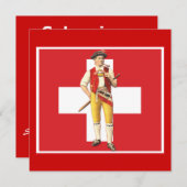 Uitnodiging tot de Zwitserse Nationale Dag 1 augus (Voorkant / Achterkant)