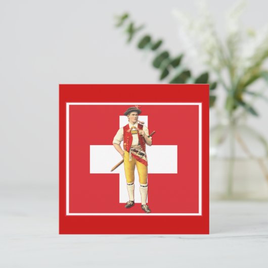 Uitnodiging tot de Zwitserse Nationale Dag 1 augus (Staand voorkant)