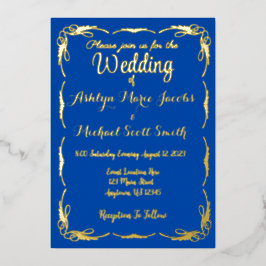 Uitnodiging tot decoratieve Folie-weddenschappen