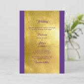 Uitnodiging tot diepgaande Paarse en gouden Indisc (Staand voorkant)