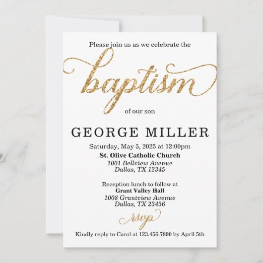 uitnodiging tot doop (Voorkant)