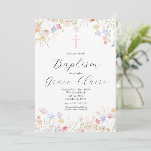 Uitnodiging tot doop, bevestigingsuitnodiging (Staand voorkant)