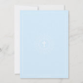 Uitnodiging tot Doop of Doop van het blauwe kruis (Achterkant)