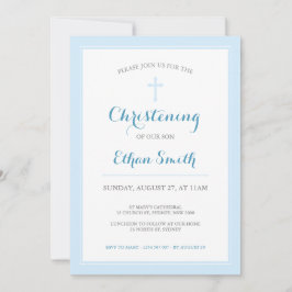 Uitnodiging tot Doop of Doop van het blauwe kruis