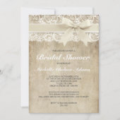 uitnodiging tot douche | antiek kant (Voorkant)