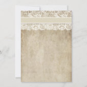  uitnodiging tot douche | antiek kant (Achterkant)