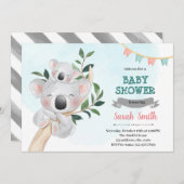 Uitnodiging tot douche in Koala (Voorkant / Achterkant)