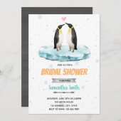 Uitnodiging tot douche in Penguin (Voorkant / Achterkant)